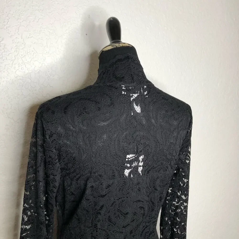 Joseph Ribkoff black lace overlay dress size 10 NWT classic elegant cocktail